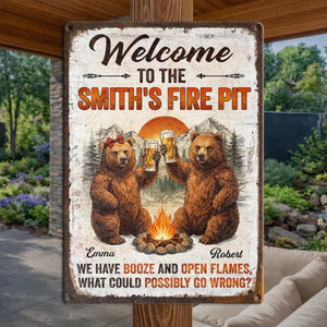 Custom Home Decor Metal Sign - Personalized Birthday Camping Gifts For Campers, Mom, Dad, Brother, Sister, Kids - This Is Our Happy Place