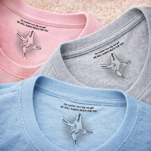 Custom Inside Neck Print T-Shirt - Personalized Father's Day Birthday Gifts For Dad - I Will Always Reach For You