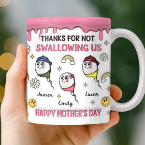 Custom 3D Inflated Effect Printed Mug - Personalized Funny Mother's Day Birthday Gifts For Mom - Mom Raised Tiny Troublemakers