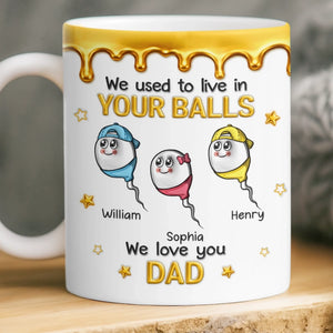 Custom 3D Inflated Effect Printed Mug - Personalized Funny Father's Day Birthday Gifts For Dad - My First Hero
