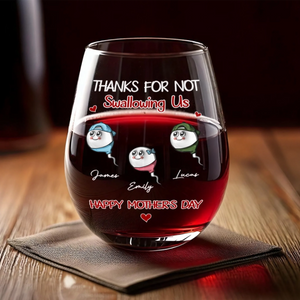 Custom Wine Glass -Personalized Funny Mother's Day Birthday Gifts For Mom - My Bestie For Life