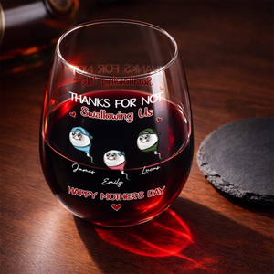 Custom Wine Glass -Personalized Funny Mother's Day Birthday Gifts For Mom - My Bestie For Life