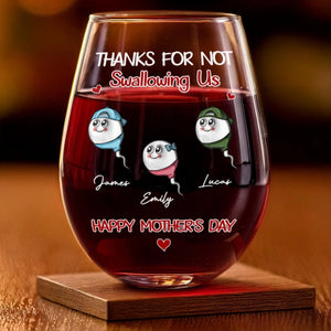 Custom Wine Glass -Personalized Funny Mother's Day Birthday Gifts For Mom - My Bestie For Life