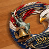 Custom Wood Sign - Personalized America 250th Anniversary Gifts For Mom, Dad, Brother, Sister, Kids - Eagle Patriotic
