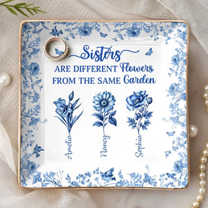 Custom Full-Print Jewelry Dish - Personalized Best Friend Birthday Gifts For Women, Besties, Sisters, BFF - A Garden Called Sisterhood