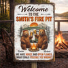 Custom Home Decor Metal Sign - Personalized Anniversary Wedding Camping Gifts For Campers, Husband And Wife, Him And Her - We Have Open Flames