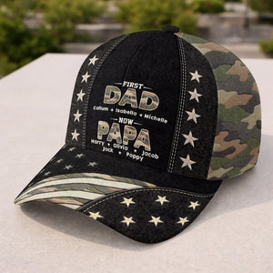 Custom Hat, All Over Print Classic Cap - Personalized Father's Day Birthday Gifts For Dad, Grandpa - Stepping Into Grandpa Life
