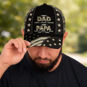 Custom Hat, All Over Print Classic Cap - Personalized Father's Day Birthday Gifts For Dad, Grandpa - Stepping Into Grandpa Life
