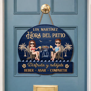 Letrero De Madera Personalizado – Regalo De Aniversario De Boda Personalizado Para Esposo Y Esposa, Para Él Y Para Ella – Juntos Es Nuestro Lugar Favorito
