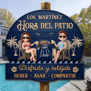 Letrero De Madera Personalizado – Regalo De Aniversario De Boda Personalizado Para Esposo Y Esposa, Para Él Y Para Ella – Juntos Es Nuestro Lugar Favorito
