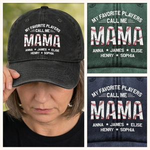 Custom Vintage Washed Denim Baseball Cap - Personalized Mother's Day Gifts For Mom, Grandma - Rooted In Love