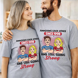 Custom Unisex T-shirt, Premium T-shirt, Hoodie - Personalized Anniversary Wedding Gifts For Husband And Wife, Him And Her - Side By Side Feels Good