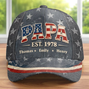 Custom Hat, All Over Print Classic Cap - Personalized Father's Day Gifts For Dad, Grandpa - Our Home, Our Story