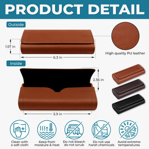 Custom PU Leather Eyeglass Case - Personalized Father's Day Birthday Gifts For Dad, Grandpa - You’re One Of A Kind
