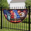 Custom Non-Pleated Fan Flag - Personalized America 250th Anniversary Gifts For Mom, Dad, Brother, Sister, Kids - Welcome To Our American Home