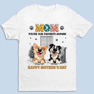 Custom Unisex T-shirt, Premium T-shirt, Hoodie - Personalized Mother's Day Gifts For Dog Lovers, Dog Dad And Mom - Officially Mom’s Biggest Fans