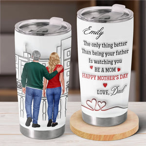 Custom 3D Inflated Effect Printed Tumbler - Personalized Mother's Day Gifts For Daughter - From My Arms To Your World