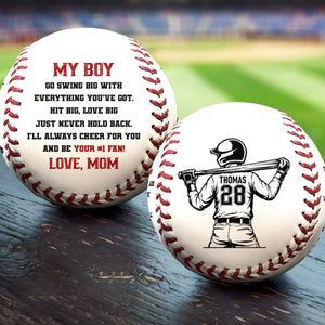 Custom Leather Baseball - Personalized Birthday Baseball Gifts For Baseball Lovers, Sports Fans, Sports Lovers - Heart Of A Champion
