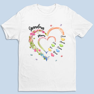 Custom Unisex T-shirt, Premium T-shirt, Hoodie - Personalized Mother's Day Gifts For Mom, Grandma - Blessed To Be Their Grandma