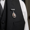 Custom Photo Teardrop Pin - Personalized Memorial Sympathy Graduation Gifts For Him, Her - Walking With You Today And Always