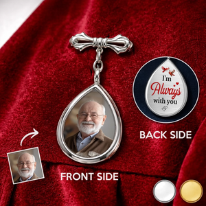 Custom Photo Teardrop Pin - Personalized Memorial Sympathy Graduation Gifts For Him, Her - Your Love Lives On