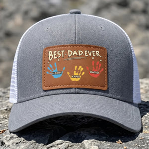 Custom Leather Patch Hat - Personalized Father's Day Birthday Gifts For Dad, Grandpa - Aged To Perfection