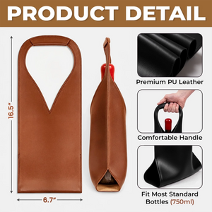 Custom Leather Wine Bag - Personalized Best Friend Birthday Gifts For Women, Besties, Sisters, BFF - Too Glam To Give A Damn