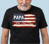 Custom American Flag Unisex T-shirt, Hoodie - Personalized America 250th Anniversary Father's Day Birthday Gifts For Dad, Grandpa - Proud To Be American
