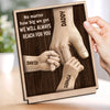 Custom 2-Layered Wooden Plaque - Personalized Father's Day Birthday Gifts For Dad, Grandpa - Strength Of Dad And Grandpa