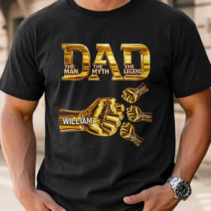 Custom Unisex T-shirt, Premium T-shirt, Hoodie - Personalized Father's Day Birthday Gifts For Dad, Grandpa - Dad Energy Never Fades