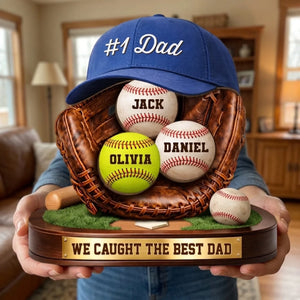 Custom 2-Layered Wooden Plaque - Personalized Father's Day Birthday Gifts For Dad, Grandpa - Built By Love Led By Dad