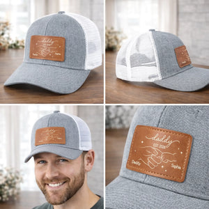 Custom Leather Patch Hat – Personalized Father's Day Gifts For New Dad, Grandpa – Legendary Daddy Vibe
