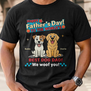 Custom Unisex T-shirt, Premium T-shirt, Hoodie - Personalized Father's Day Birthday Gifts For Dog Lovers, Dog Dad - My Dog Thinks I’m Pawsome