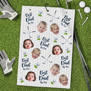 Custom Photo Golf Towel - Personalized Father's Day Birthday Golf Gifts For Dad, Grandpa - Good Days Start With Golf