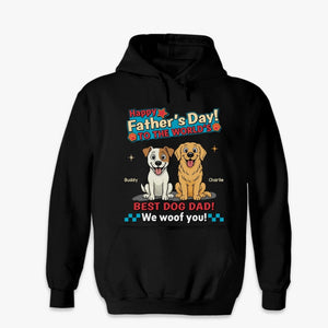 Custom Unisex T-shirt, Premium T-shirt, Hoodie - Personalized Father's Day Birthday Gifts For Dog Lovers, Dog Dad - My Dog Thinks I’m Pawsome