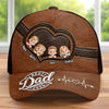 Custom Hat, All Over Print Classic Cap - Personalized Father's Day Birthday Gifts For Dad, Grandpa - Strong Heart, Strong Dad