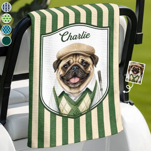 Custom Photo Golf Towel - Personalized Father's Day Birthday Golf Gifts For Dog Lovers, Dog Dad And Mom - Golf Mode Always On