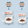Custom Mug - Personalized Mother's Day Father's Day Birthday Gifts For Dog Lovers, Dog Dad And Mom - Dog Mom Dog Dad For Life