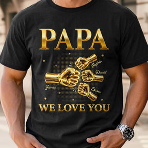 Custom Unisex T-shirt, Premium T-shirt, Hoodie – Personalized Father's Day Birthday Gifts For Dad, Grandpa – Forever Blessed With Dad