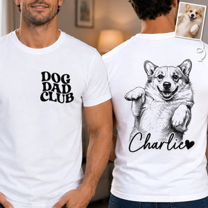 Custom Photo Unisex T-shirt - Personalized Father's Day Birthday Gifts For Dog Cat Lovers, Dog Dad And Mom, Cat Owners - Fur Real Besties