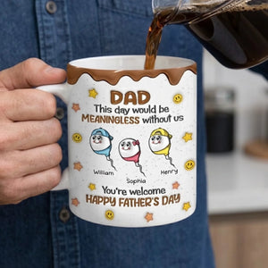 Custom 3D Inflated Effect Printed Mug - Personalized Father's Day Birthday Gifts For Dad, Grandpa - Delight In Every Sip