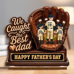 Custom 2-Layered Wooden Plaque - Personalized Father's Day Gifts For Dad, Grandpa, Baseball Lovers, Sports Fans, Sports Lovers - Legends Raise Champions