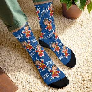 Custom Photo Middle Tube Socks - Personalized Graduation Gifts For Him, Her - Senior Year Socks