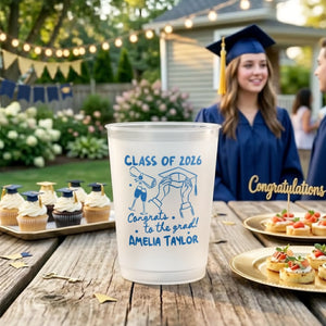 Custom Graduation Cups - Personalized Graduation Gifts For Him, Her - Cheers To The Grad Squad