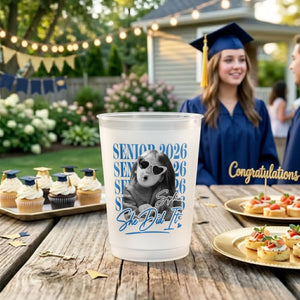 Custom Photo Graduation Cups - Personalized Graduation Gifts For Him, Her - She Came, She Slayed, She Graduated