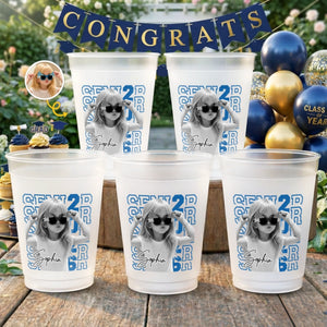 Custom Photo Graduation Cups - Personalized Graduation Gifts For Him, Her - Little Legend, Big Milestone