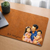 Custom Photo Desk Mat - Personalized Father's Day Birthday Gifts For Dad, Grandpa - Love Became A Family