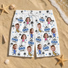 Custom Photo Tropical Hawaiian Aloha Men Beach Shorts - Personalized Father's Day Birthday Gifts For Dad, Grandpa - Strong Like Dad Everyday