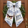 Custom Decorative Sash - Personalized America 250th Anniversary Gifts For Mom, Dad, Brother, Sister, Kids - Built On Freedom & Faith