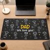 Custom Desk Mat - Personalized Father's Day Birthday Gifts For Dad, Grandpa - Daddy’s Desk, Filled With Love